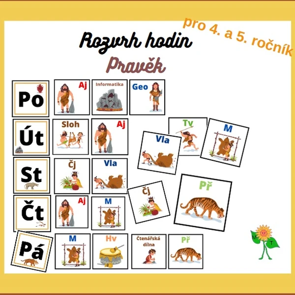 Rozvrh hodin - pravěk