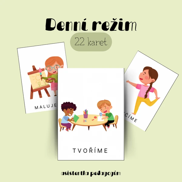 Režim dne - kartičky