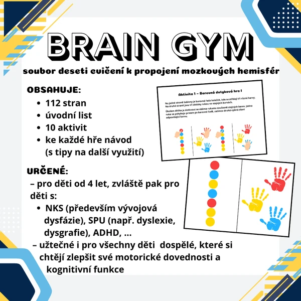 Brain gym – soubor deseti cvičení k propojení mozkových hemisfér