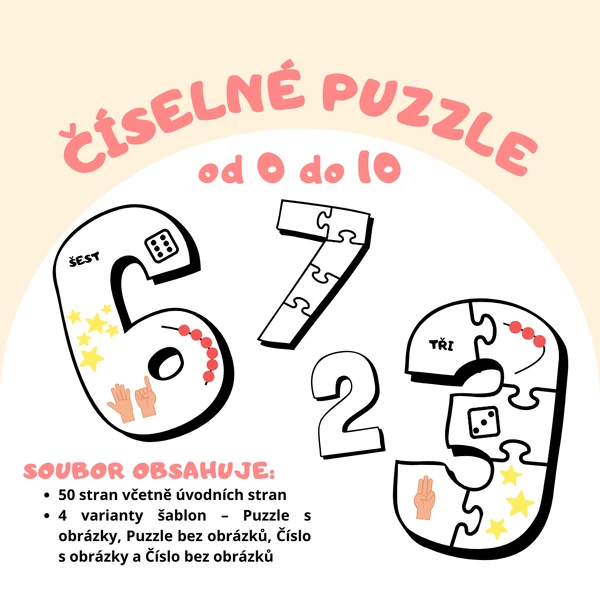 ČÍSELNÉ PUZZLE od 0 do 10