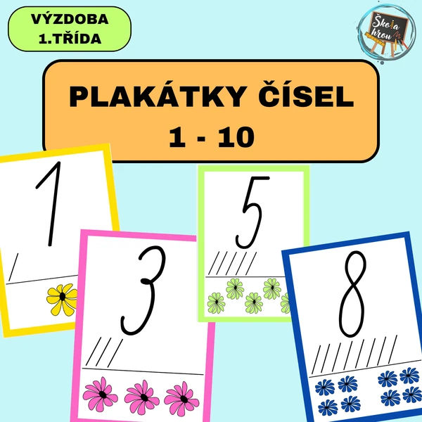 PLAKÁTKY ČÍSEL - výzdoba