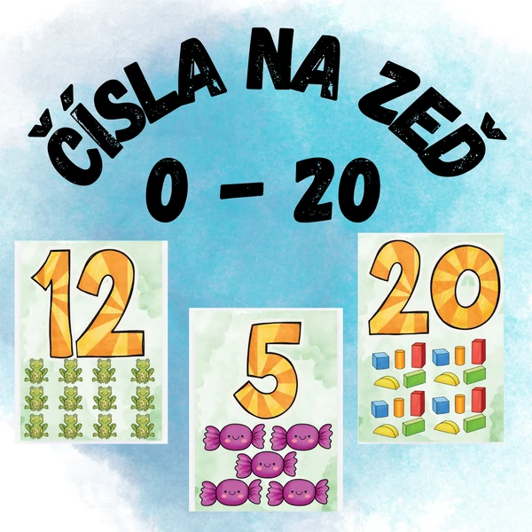 Čísla na zeď 0-20