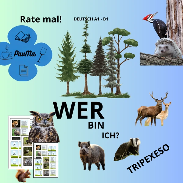 Waldtiere TRIPEXESO Wer bin ich? Hádej, co jsem za zvíře?