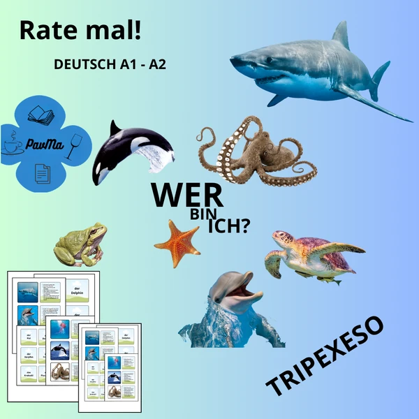 Wassertiere TRIPEXESO Wer bin ich? Hádej, co jsem za zvíře?