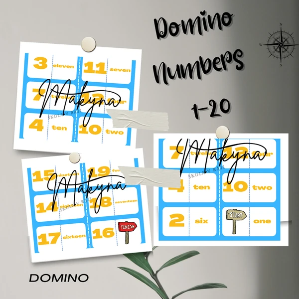 Domino - numbers 1-20