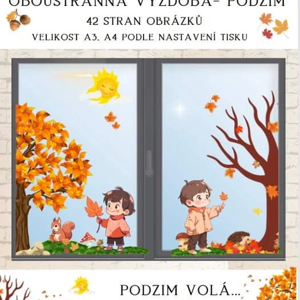 PODZIM - Výzdoba do oken 
