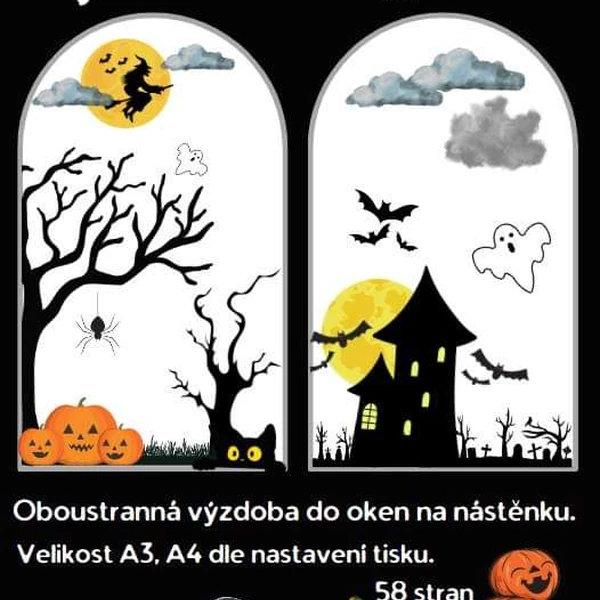 Výzdoba do oken, nástěnku - Halloween