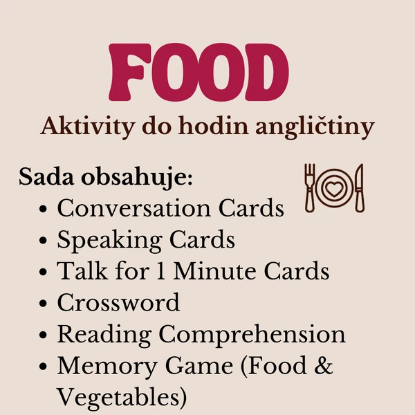 Food - sada aktivit do angličtiny