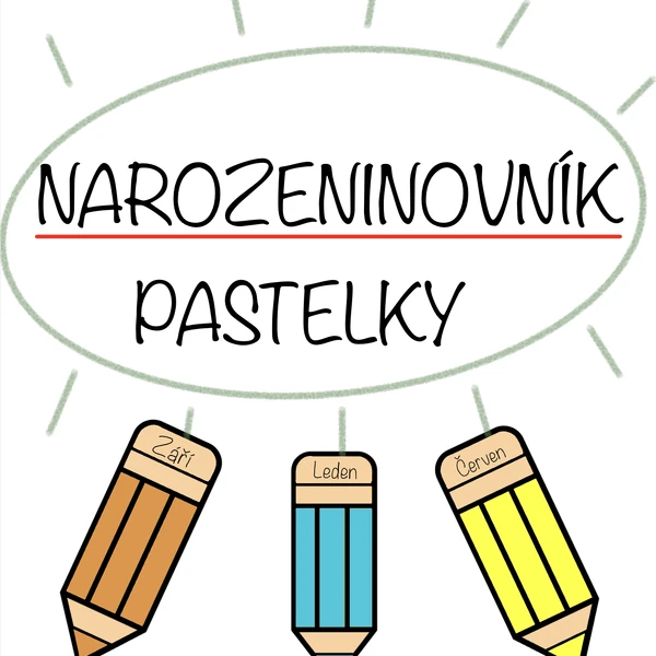 Narozeninovník - pastelky