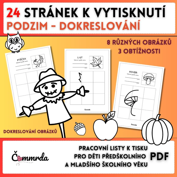 Dokreslování obrázků - podzim
