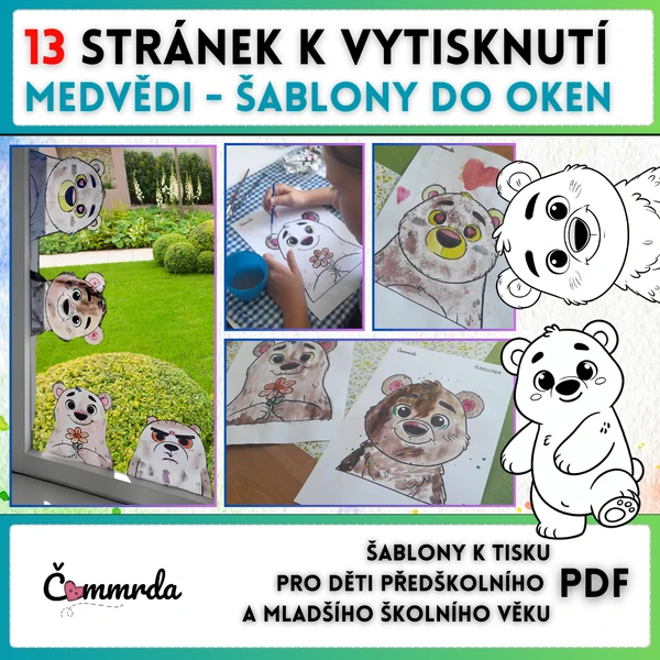 Výzdoba - šablony medvídci