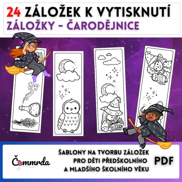 Záložky do knížky - čarodějnice