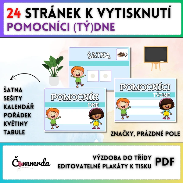 Výzdoba do třídy - Pomocníci (tý)dne