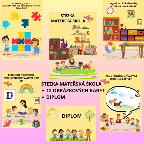 Stezka mateřská škola (kamarádi, hračky)