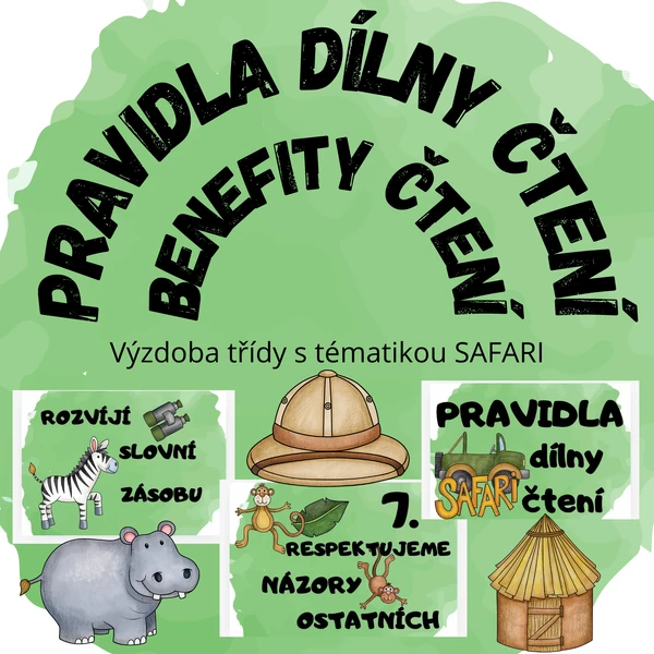 Pravidla dílny čtení + benefity čtení Safari