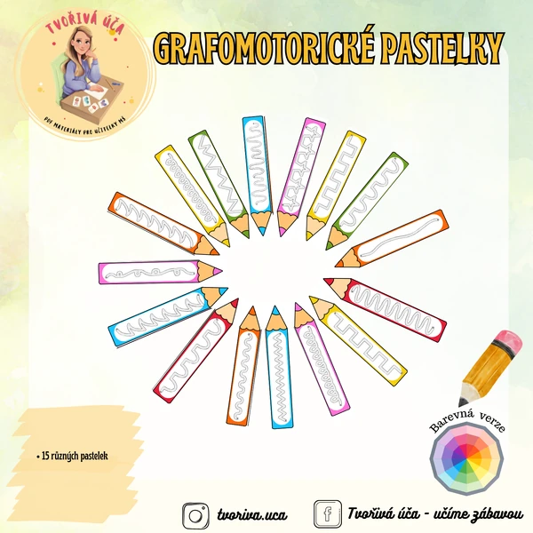 Grafomotorické pastelky 