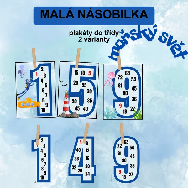 Malá násobilka - mořský svět