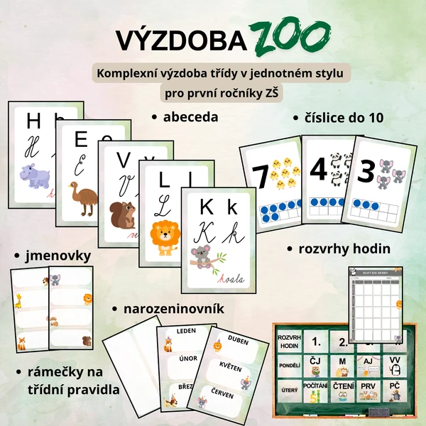 Výzdoba třídy - ZOO