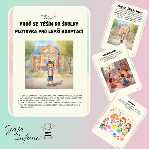 Proč se těším do školky- plotovka k usnadnění adaptace