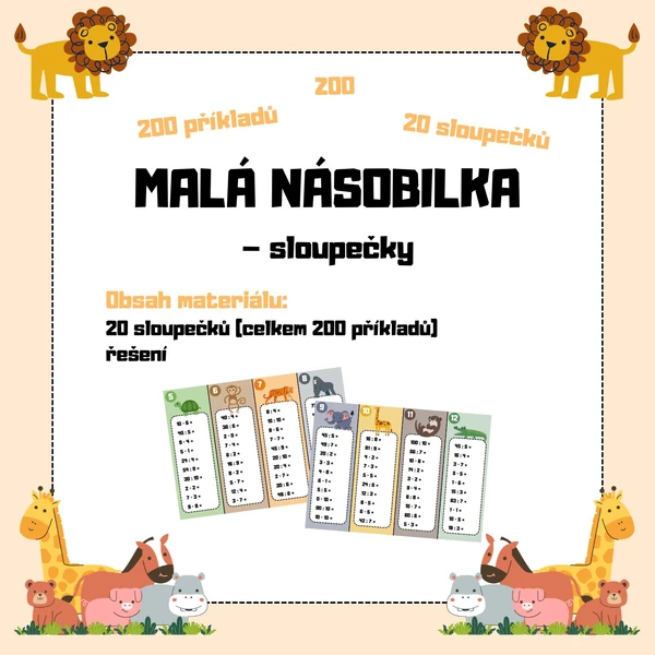 MALÁ NÁSOBILKA - sloupečky