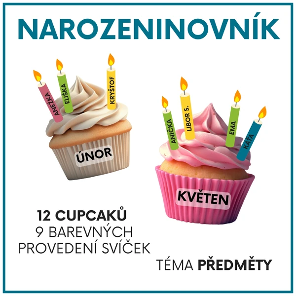 Narozeninovník - výzdoba třídy (téma předměty)