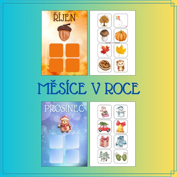 Měsíce v roce - výzdoba