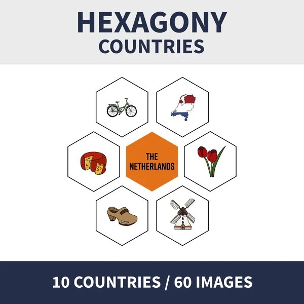 ENG - COUNTRIES (HEXAGONY - poznej zemi podle obrázků)