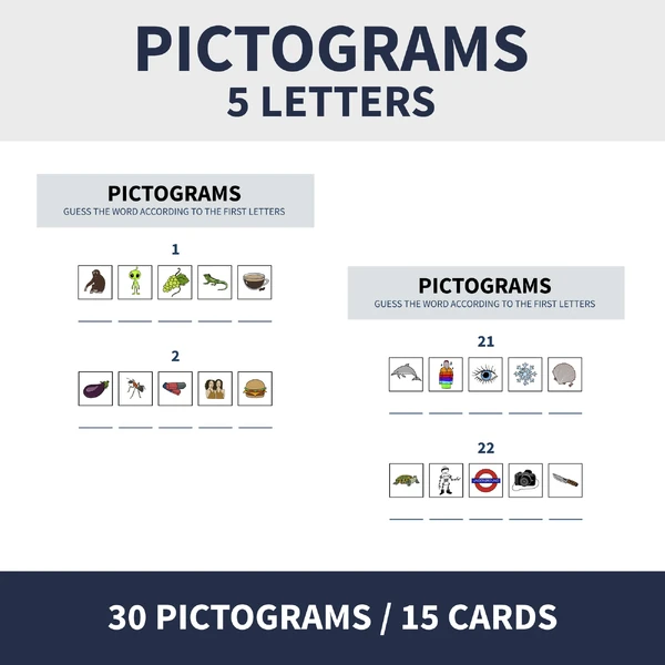 ENG - PICTOGRAMS (piktogramy na 5 písmen)