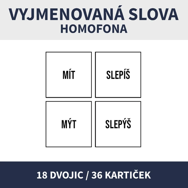 HOMOFONA - VYJMENOVANÁ SLOVA (významy slov)