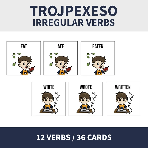 ENG - IRREGULAR VERBS (pexeso, trojpexeso - nepravidelná slovesa)