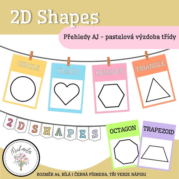 2D Shapes (Geometrické tvary AJ)