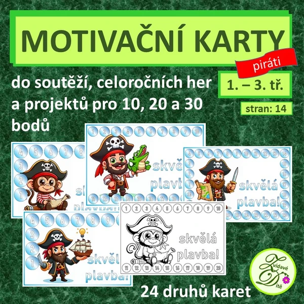 Motivační karty - piráti