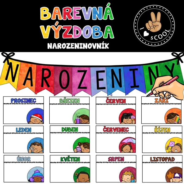 Barevná výzdoba - narozeninovník