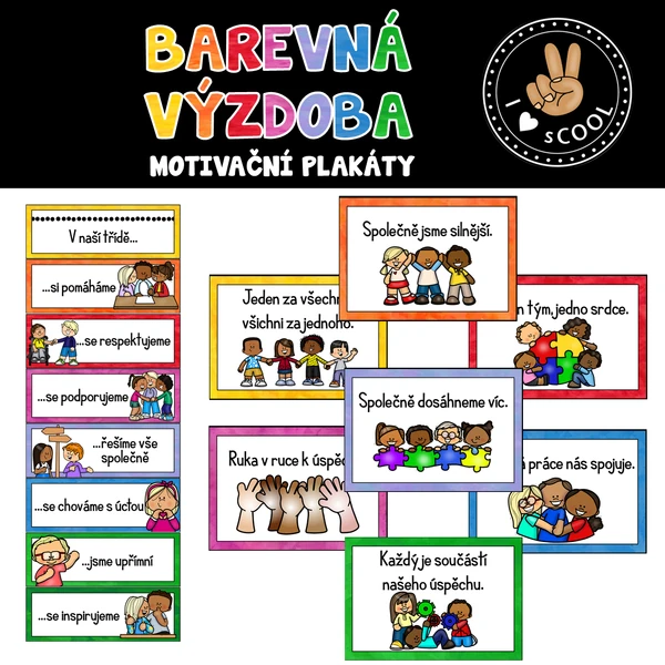 Barevná výzdoba - motivační plakáty