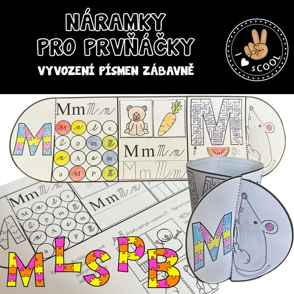 Náramky - písmena M, L, S, P, B