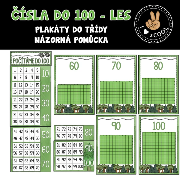 Čísla do 100 - les