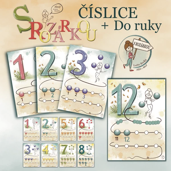 ČÍSLICE komplet S Rozárkou (výzdoba + pomocník)