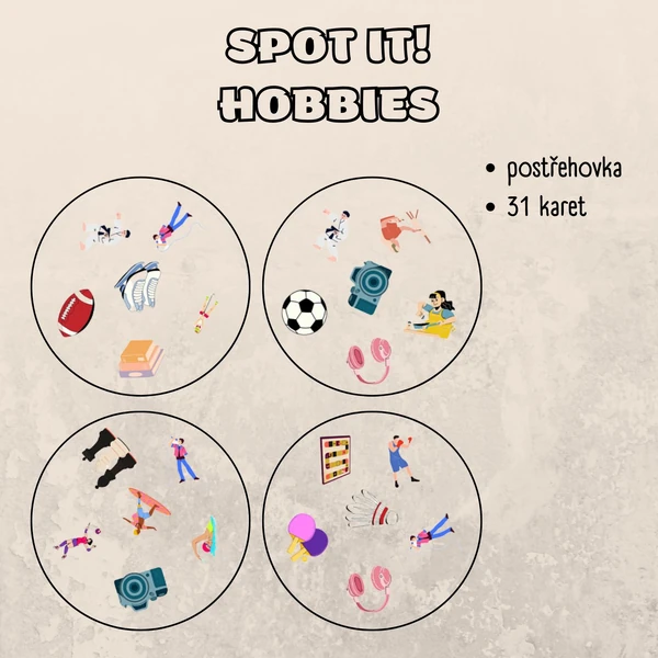 Spot it - postřehovka - hobbies, koníčky