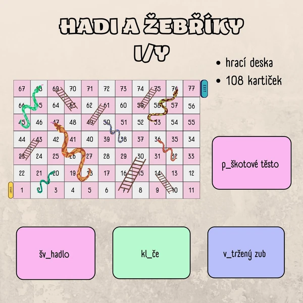 Hadi a žebříky - i/y