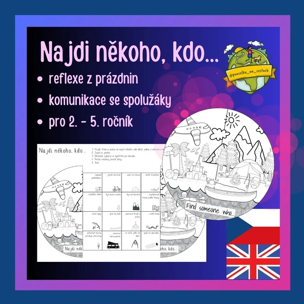 Reflexe z prázdnin - Najdi někoho, kdo... ČJ & AJ