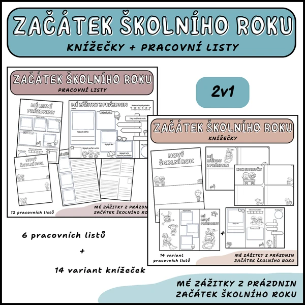 Začátek školního roku - knížečka + pracovní listy