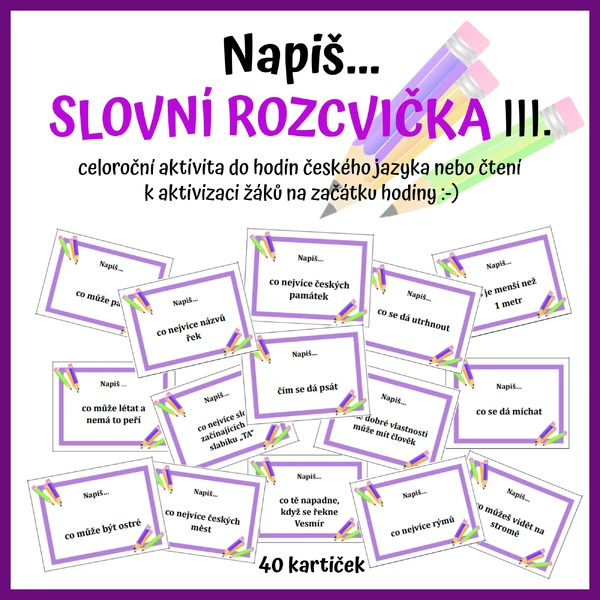 Napiš...Slovní rozcvička III.
