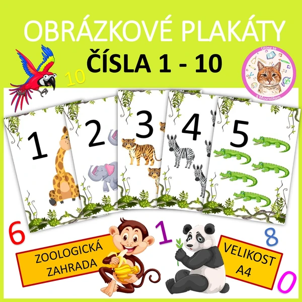 OBRÁZKOVÉ PLAKÁTY - ČÍSLA - Zoologická zahrada
