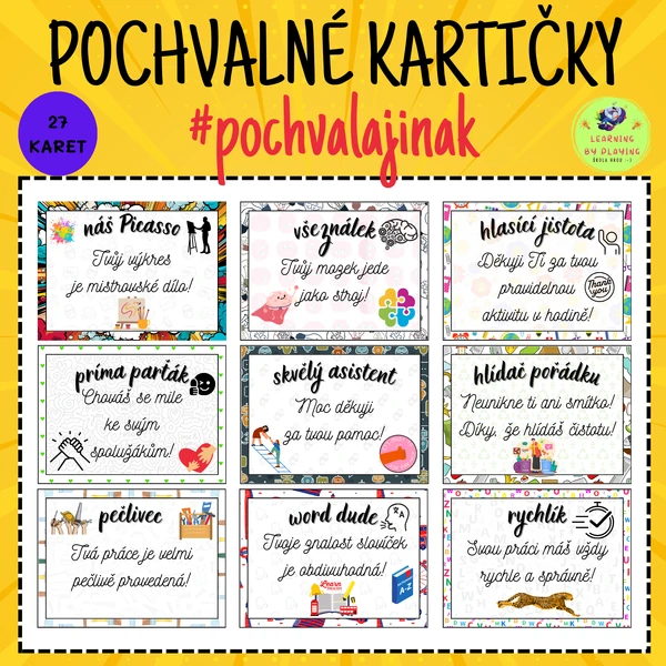 POCHVALNÉ KARTY - #pochvala jinak