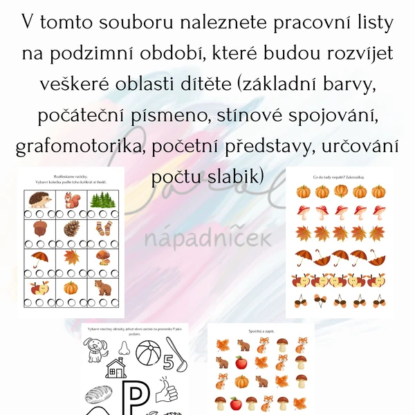 Podzimní pracovní listy