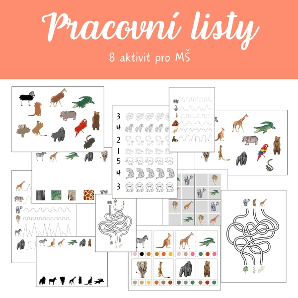 Exotická zvířata - pracovní listy