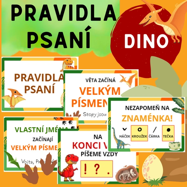 Pravidla psaní Dinosauři