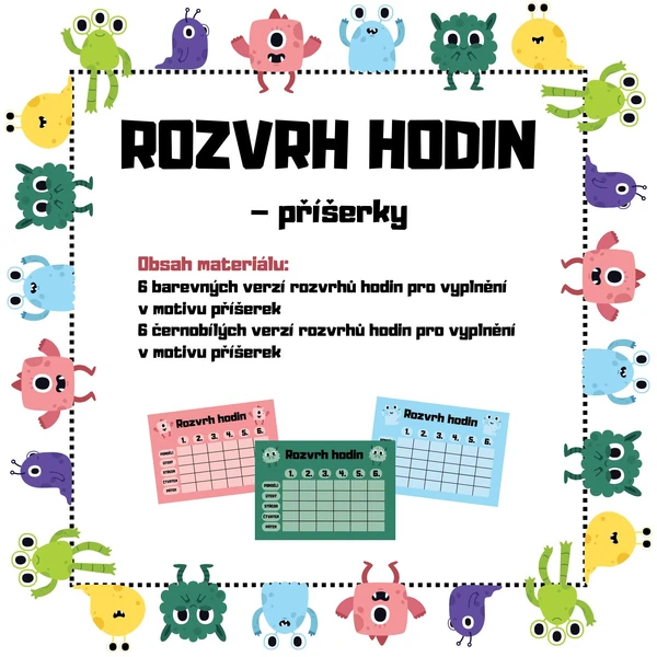 ROZVRH HODIN - příšerky