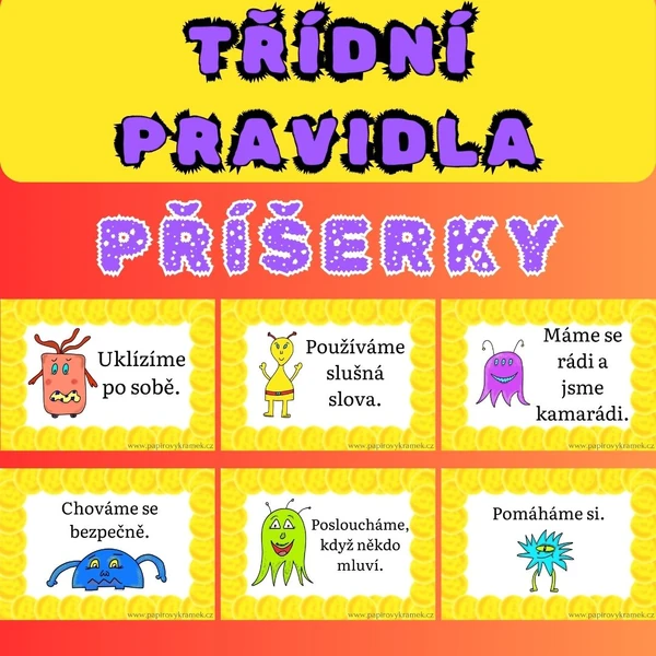 TŘÍDNÍ PRAVIDLA - Příšerky