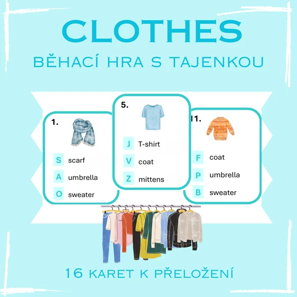 Clothes - běhací hra s tajenkou